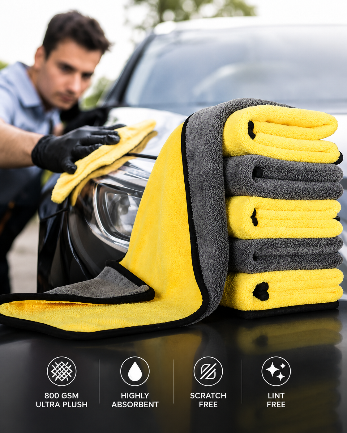 Nevira Ultra Plush 800 GSM Microfiber Detailing Towel