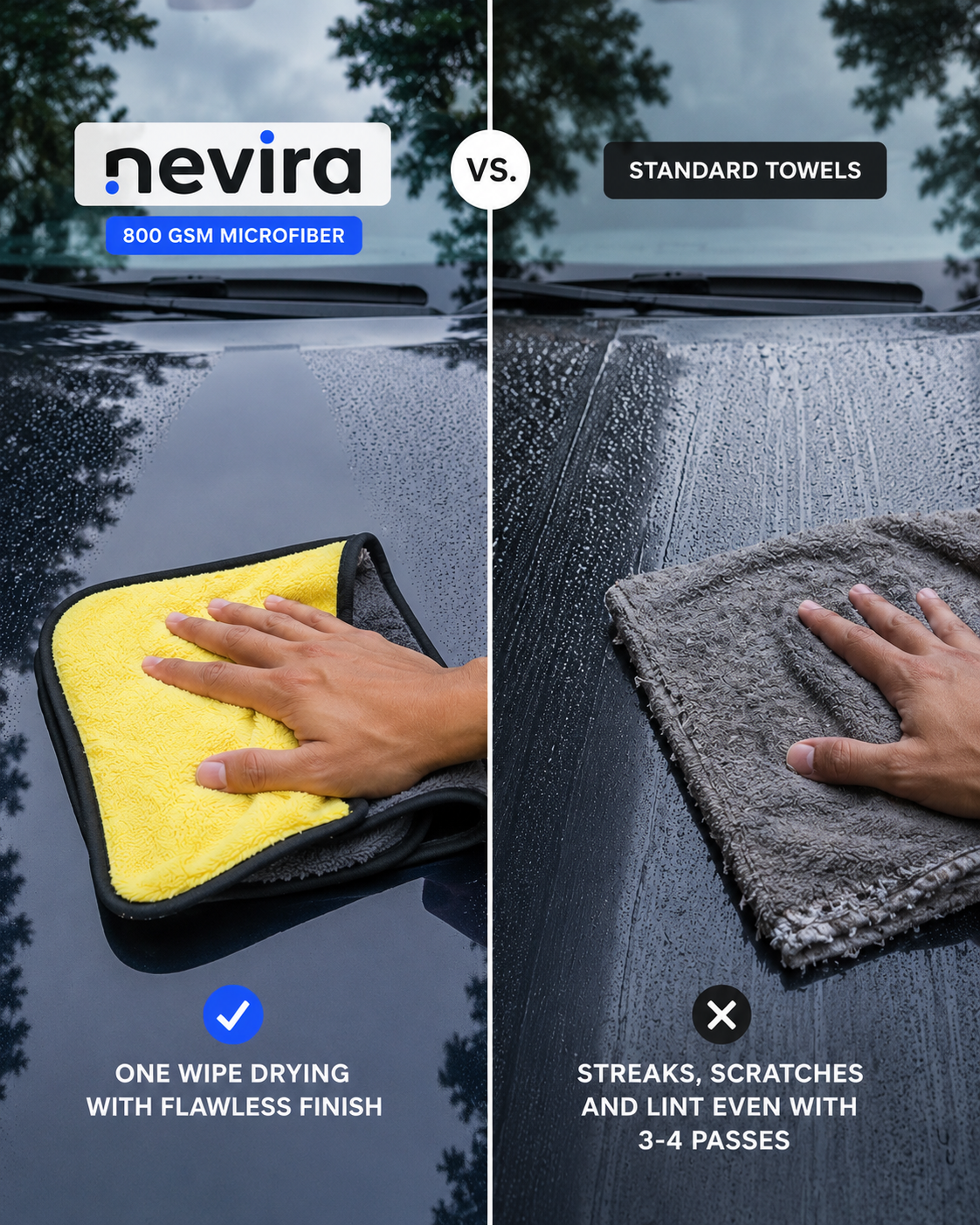 Nevira Ultra Plush 800 GSM Microfiber Detailing Towel